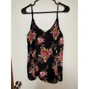 Pink Republic Floral Print Sleeveless Dress Cami Tank Top Size XL